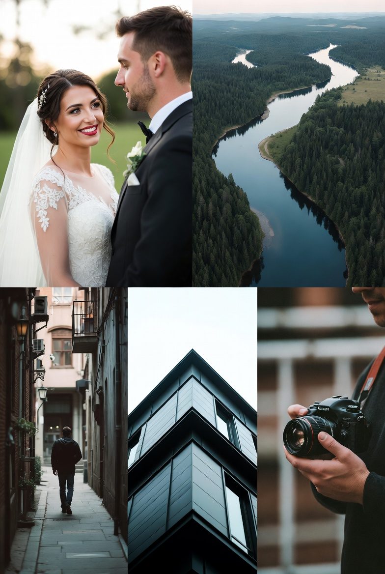 Wedding couple portrait